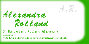 alexandra rolland business card